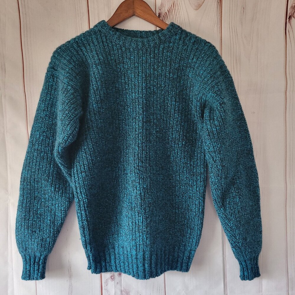 Vintage Woodward 100% Wool Women’s M Chunky Knit Crewneck Knit Pullover Sweater